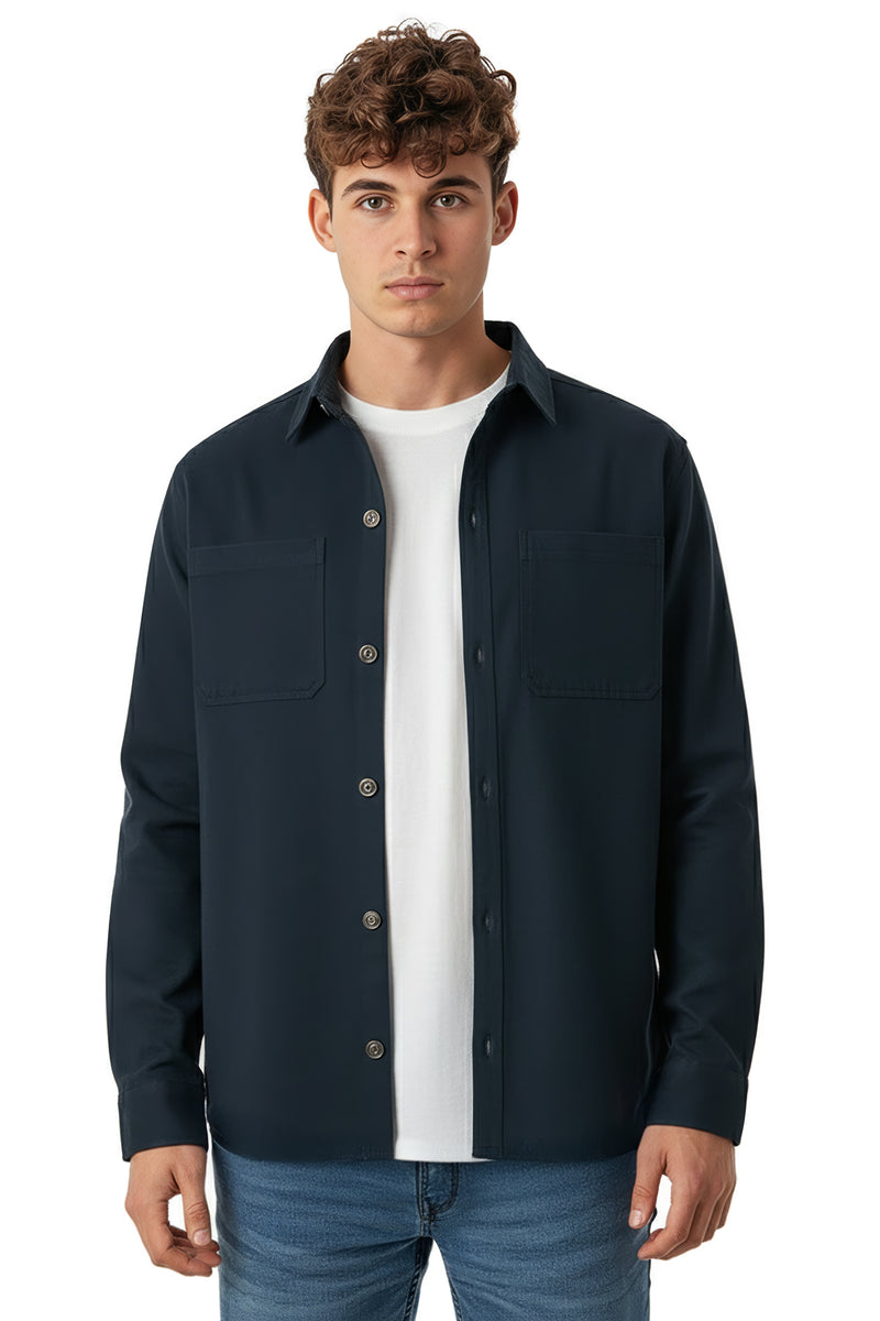Long Sleeve Utility Shacket | GMT Dyed & Enzyme Washed | Olive, Navy ...