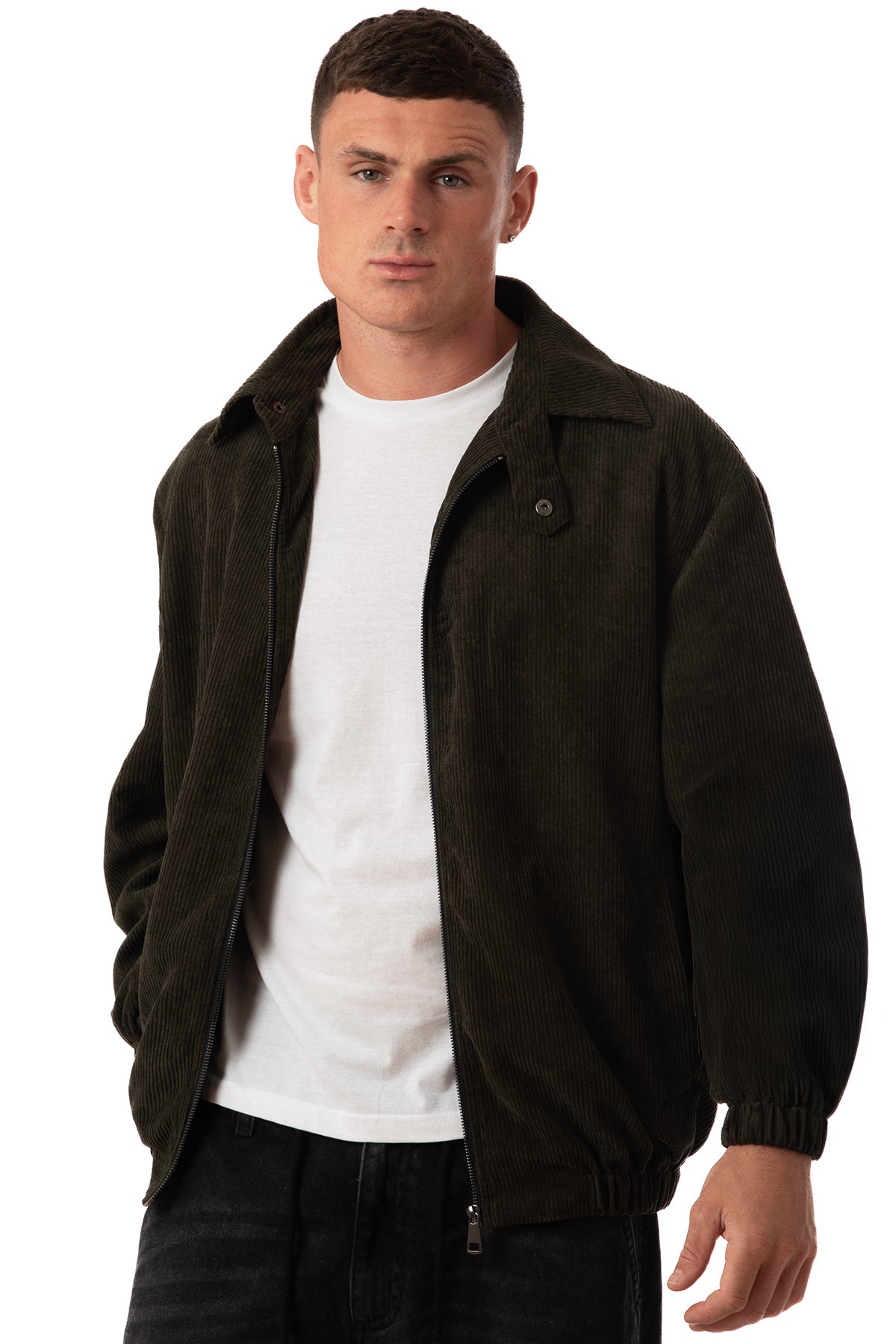 Men's Corduroy Jacket – Black & Olive | Soulstar Clothing